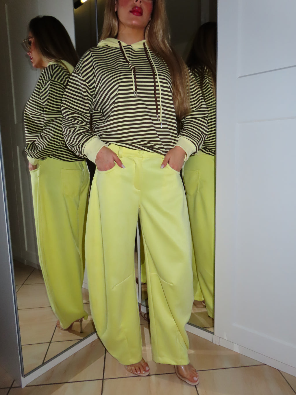 Pantalone ballon Alcantara con molla sul retro in vita