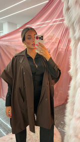 Trench maxi over