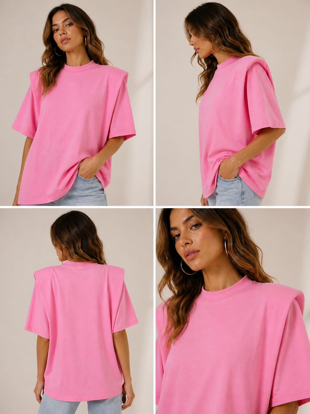 Maglia candy over con spalline