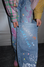 Jeans over Brooklyn con brillantini