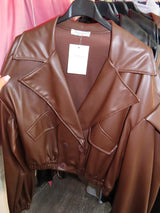 Bomber ecopelle manica palloncino