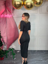 Dress modellante con spalline strutturate