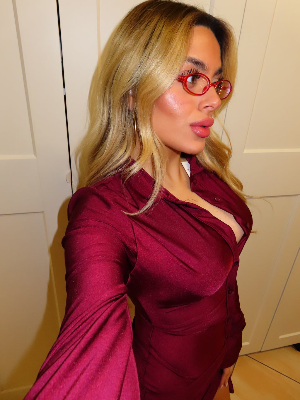 Dress in Lycra con bottoni