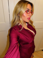 Dress in Lycra con bottoni