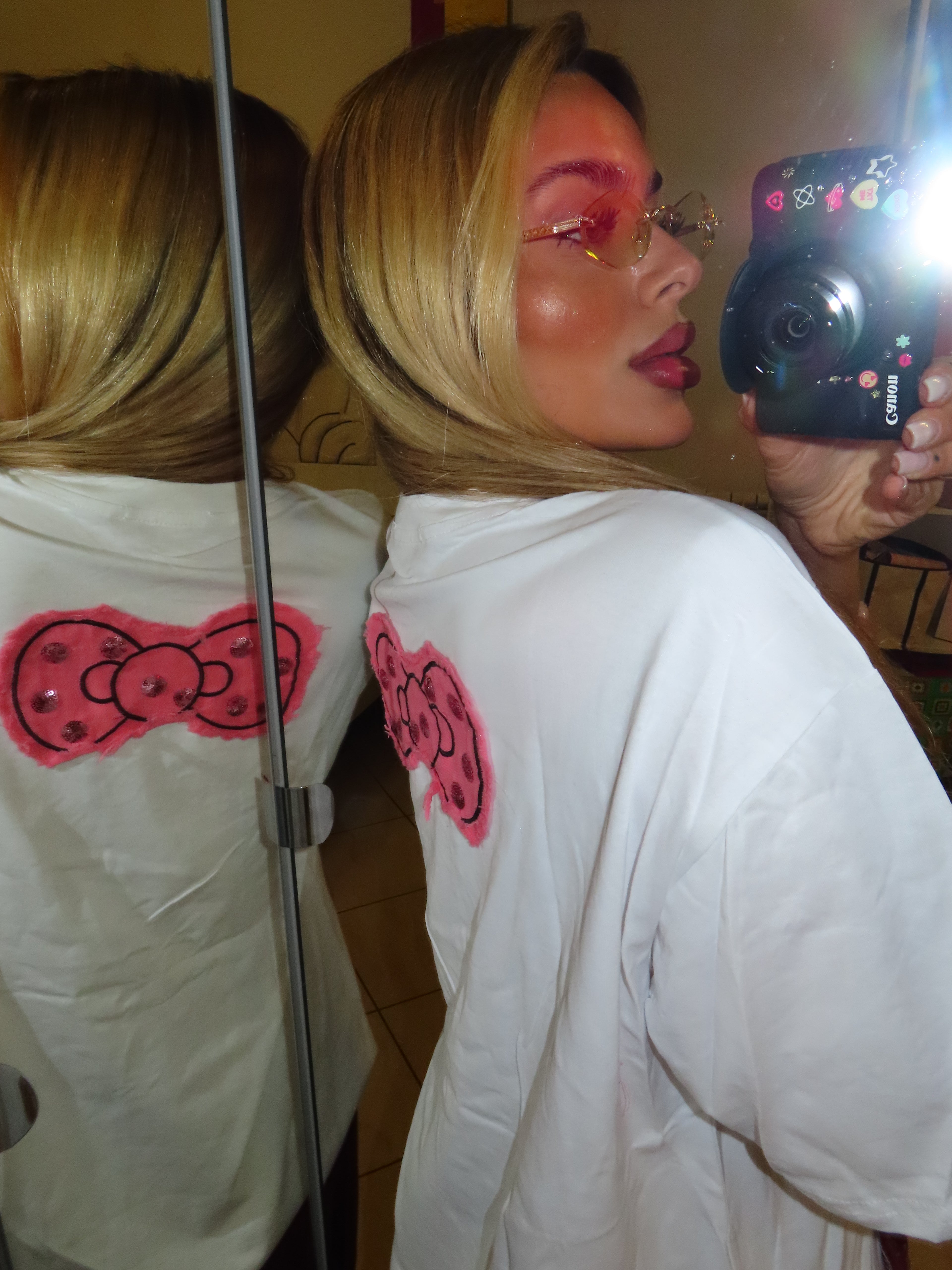 T shirt con fiocco Merci