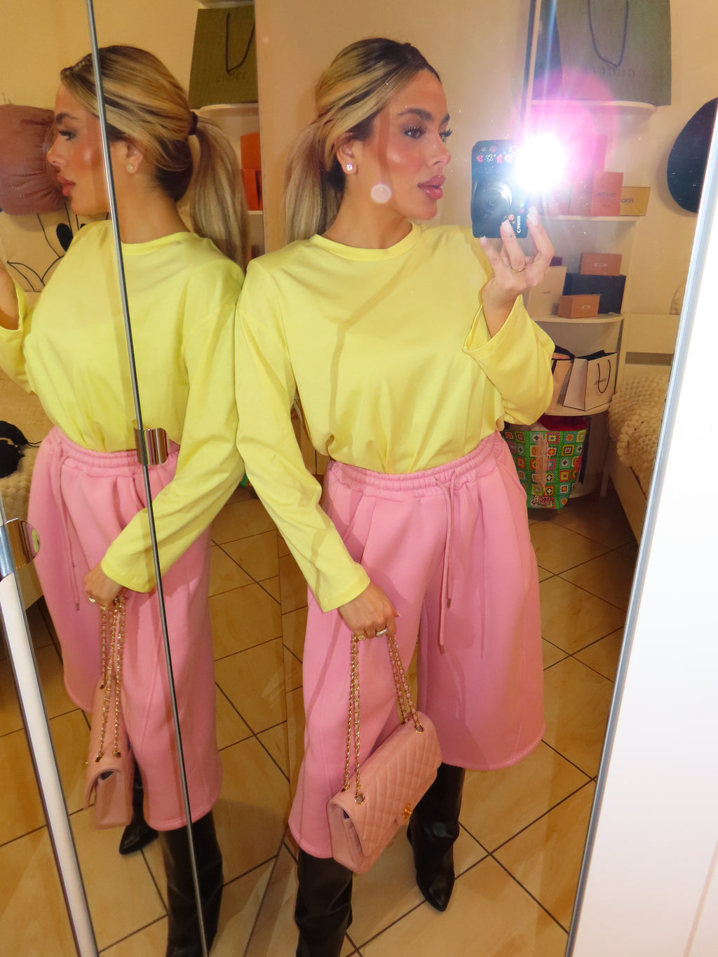 Pantalone Bermuda in tuta felpato JustWest