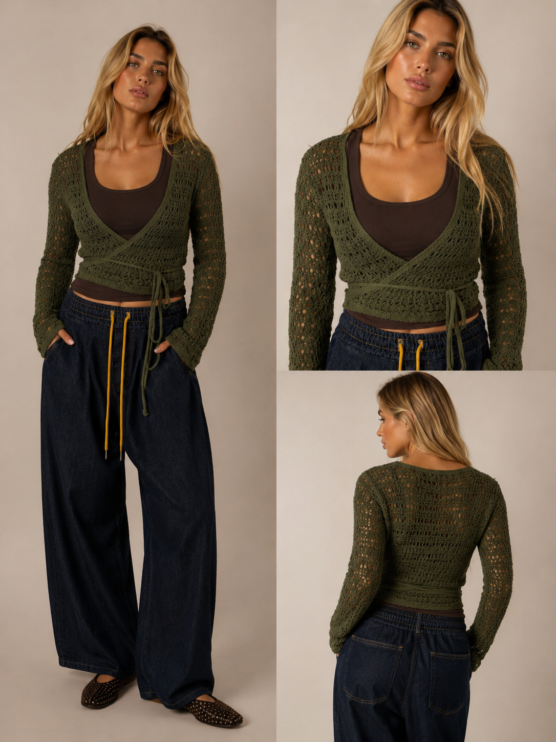 Cardigan incrociatina filo Amare