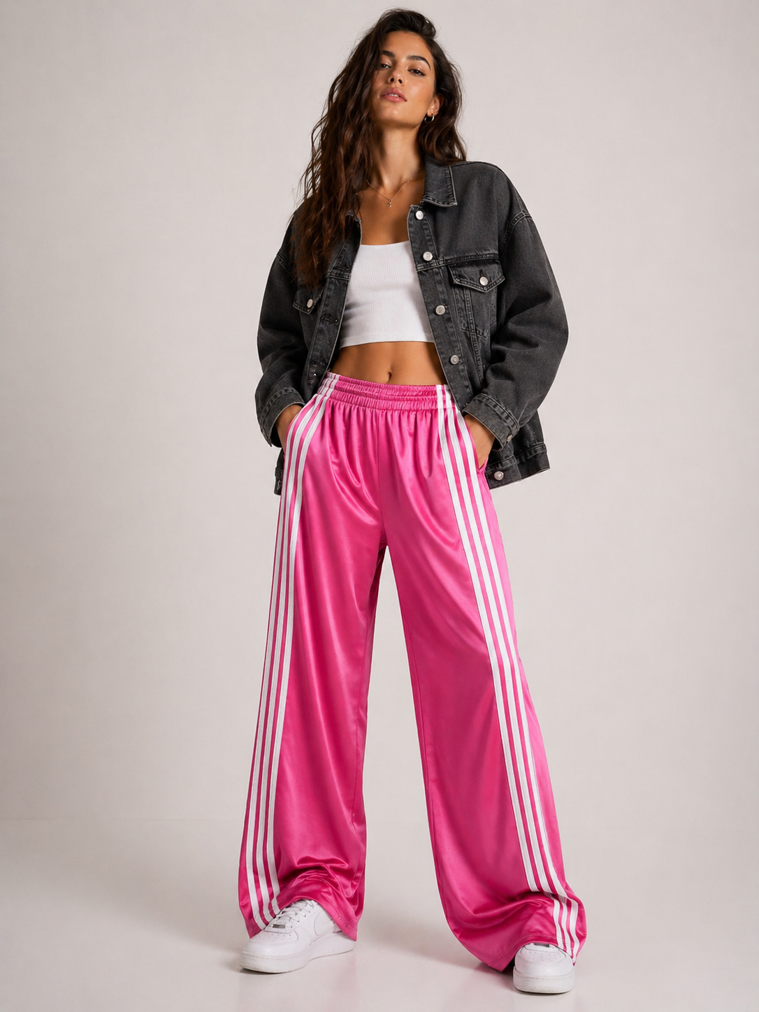 Pantalone in raso DAS con 4 strisce