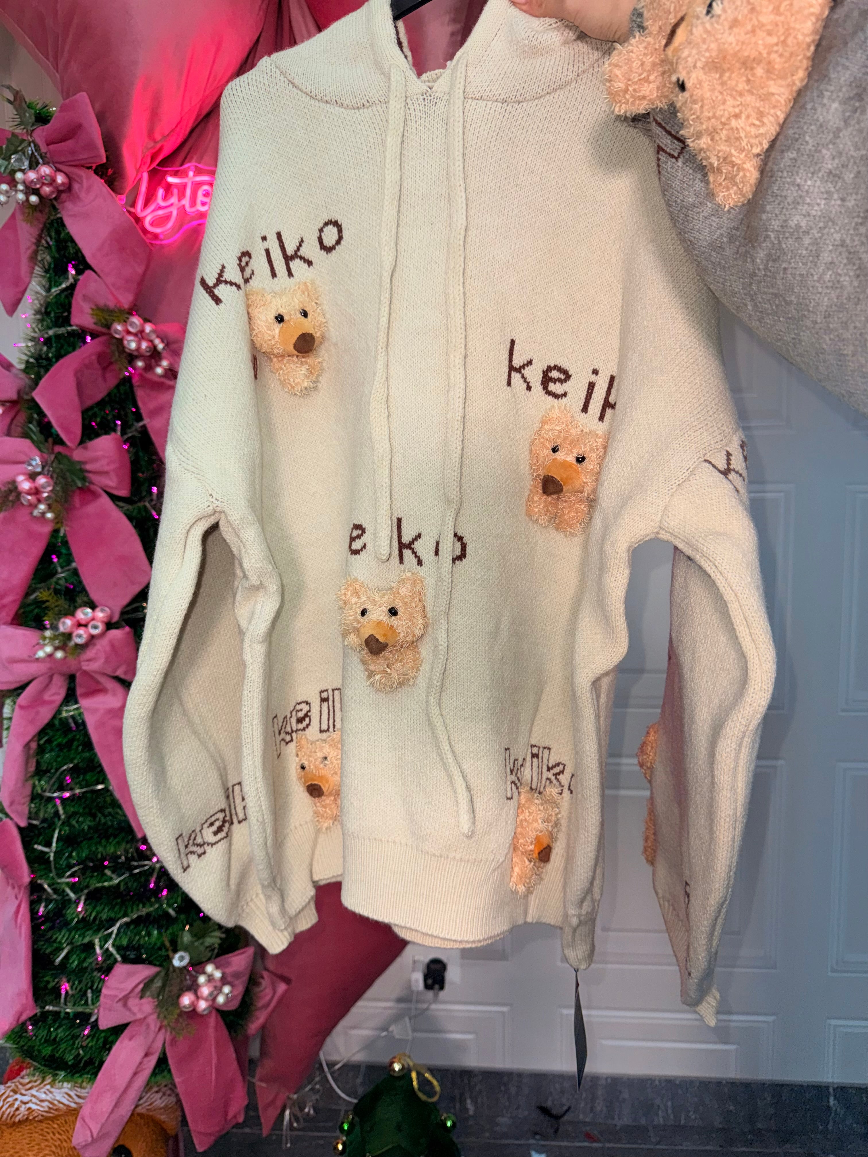 Felpa in lana maglione con orsetti