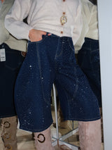 Bermuda ballon brillantinato over