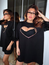 Maglia over CUORE CRYSTAL