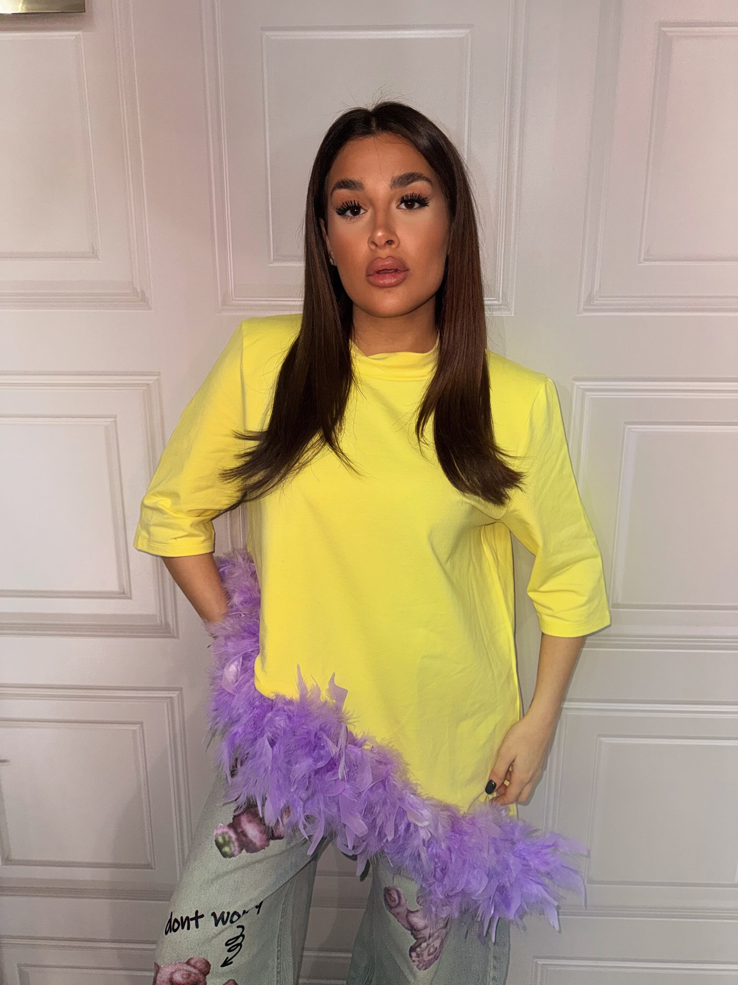 Maglia Crystal con taglio trasversale Plume