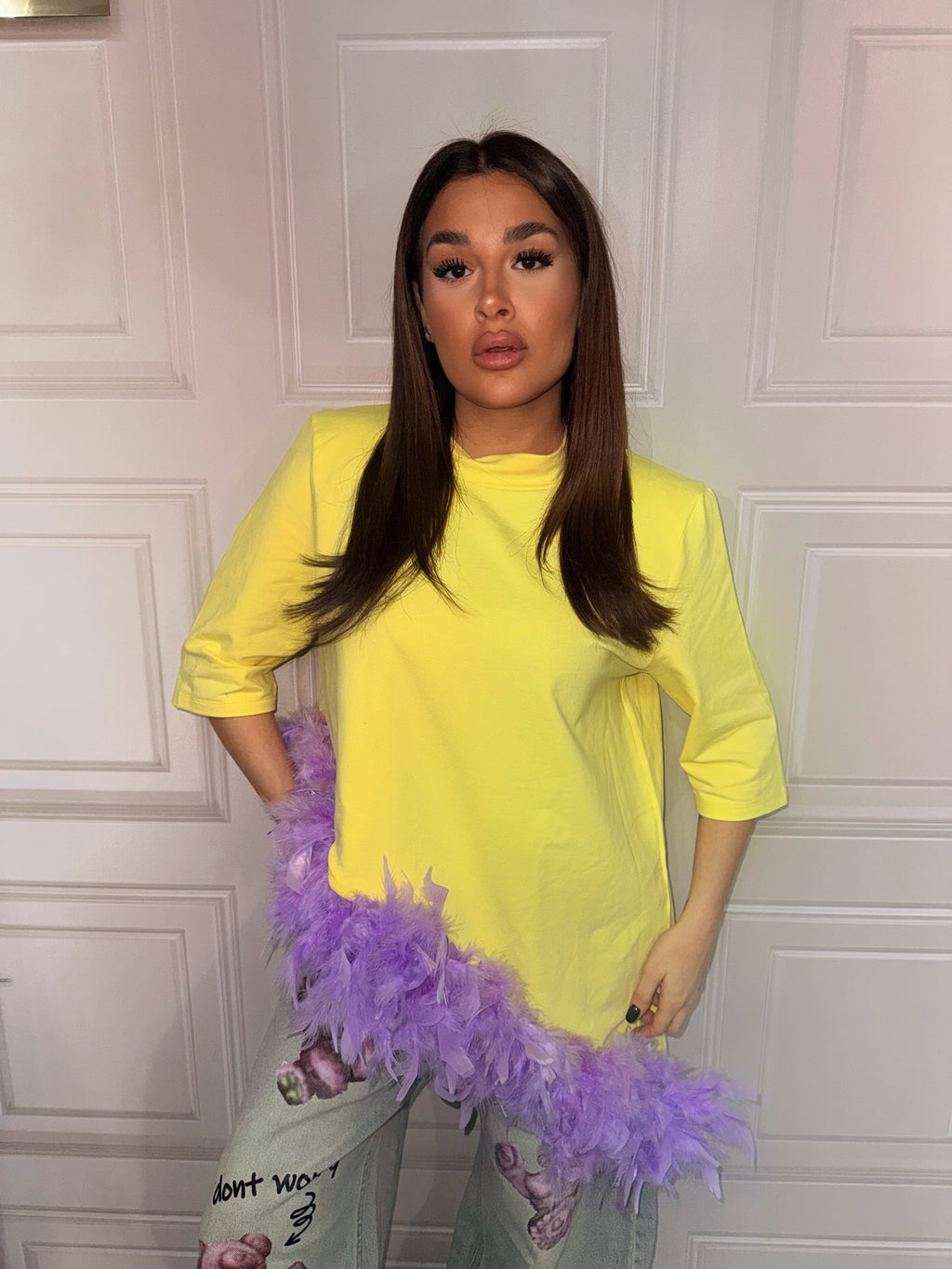 Maglia Crystal con taglio trasversale Plume