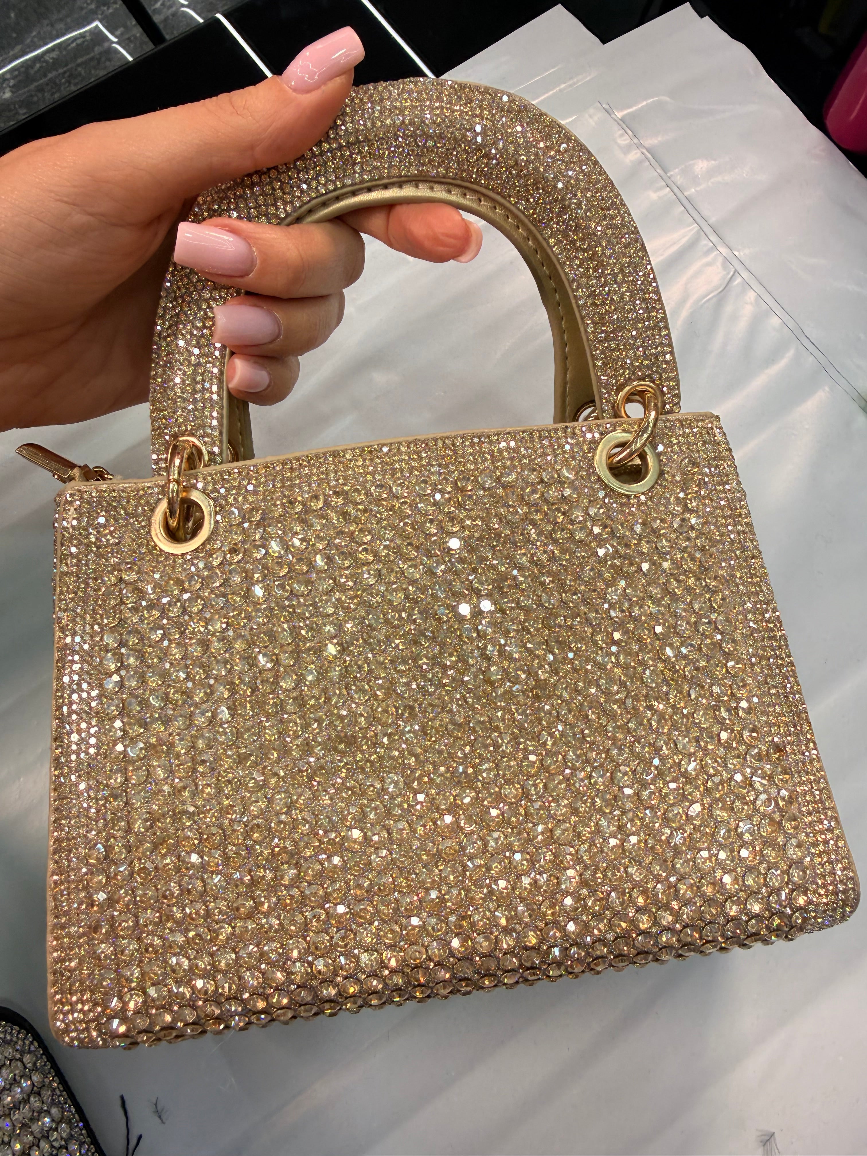Borsa brillantini con tracolla Myto lady