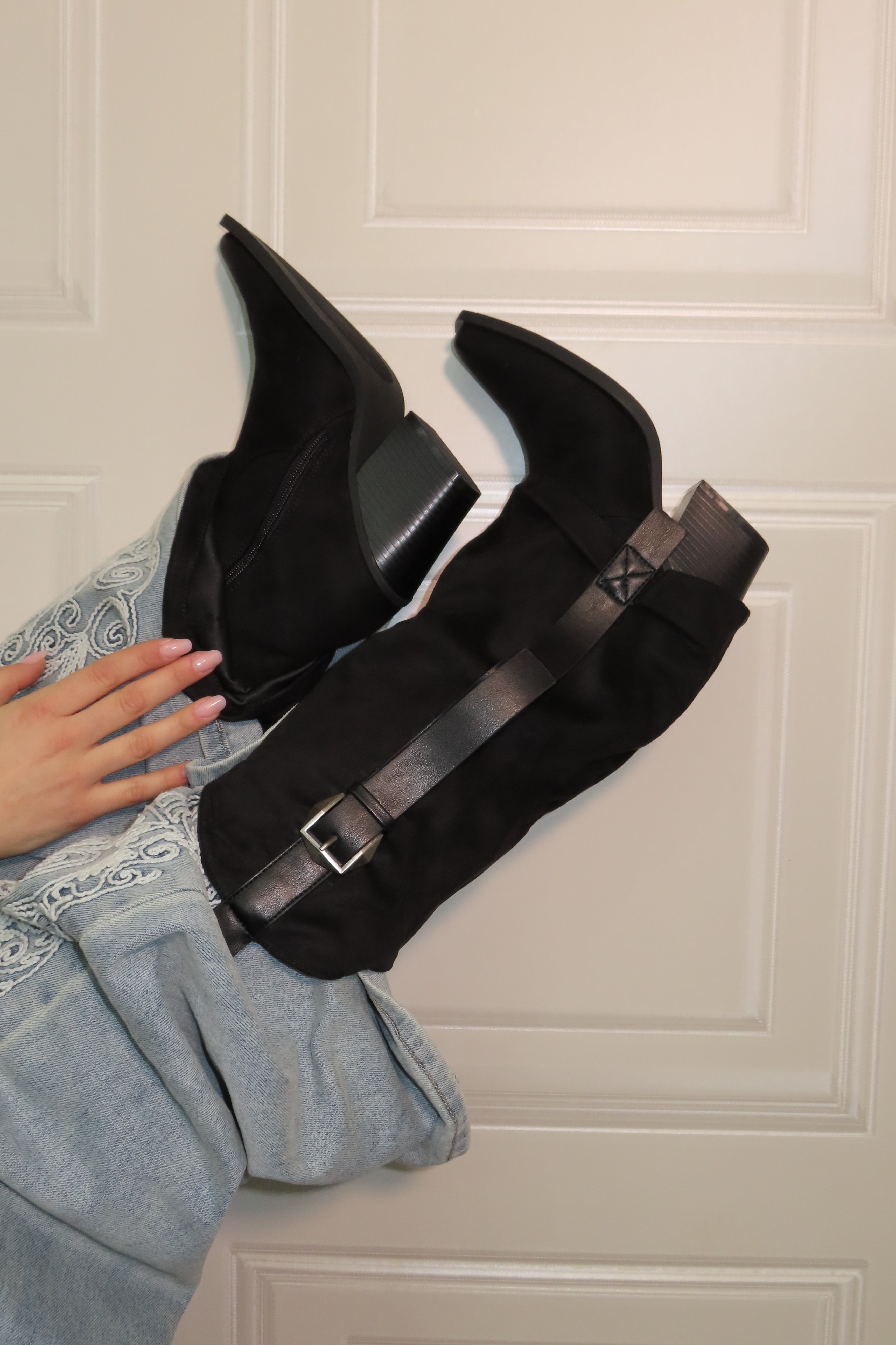 Scarpe stivale camperos con fibia