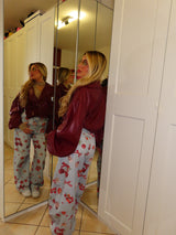 Bomber ecopelle burgundy