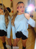 Maglia over JustWest con spalline lunghezza vita