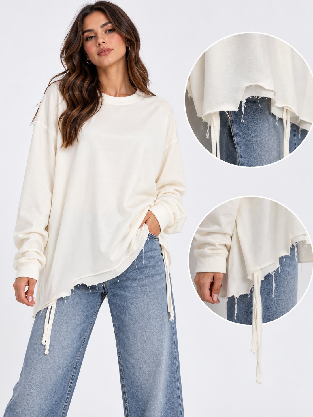 Longsleeve Felpata con strappi