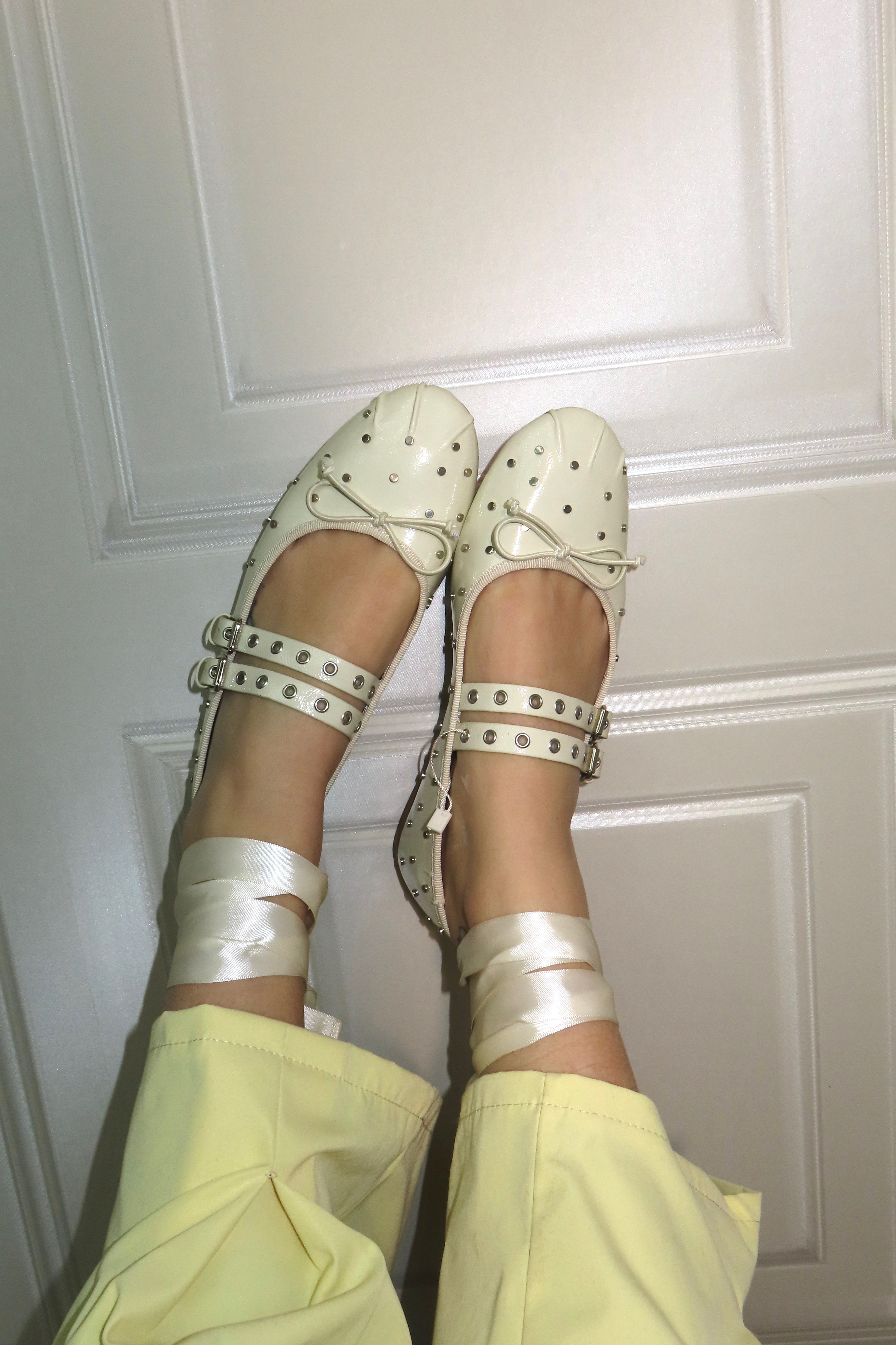 Scarpe ballerine Paris con stringhe e lacci