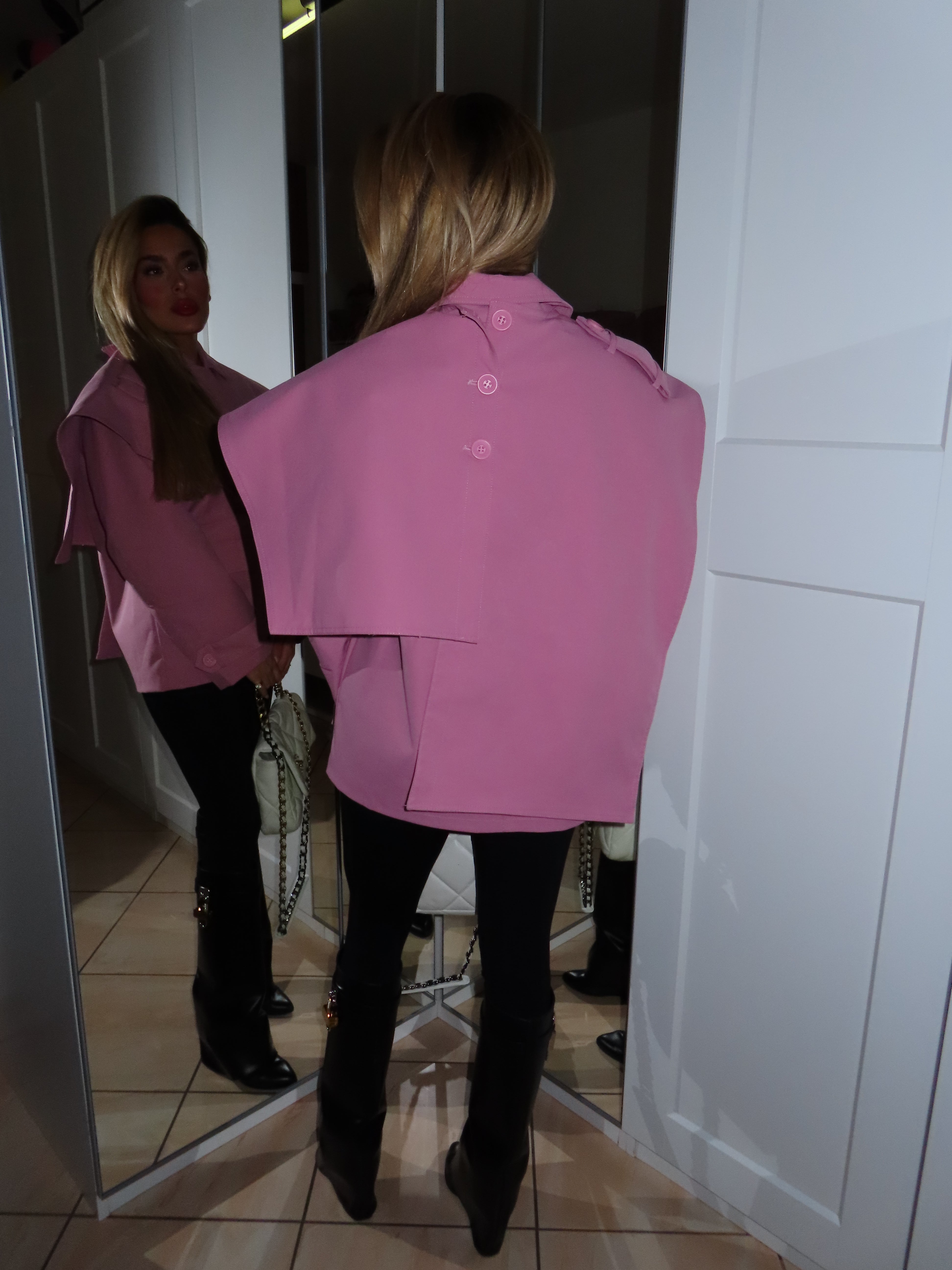 Giubbino con mantella removibile triangolo Clarisse