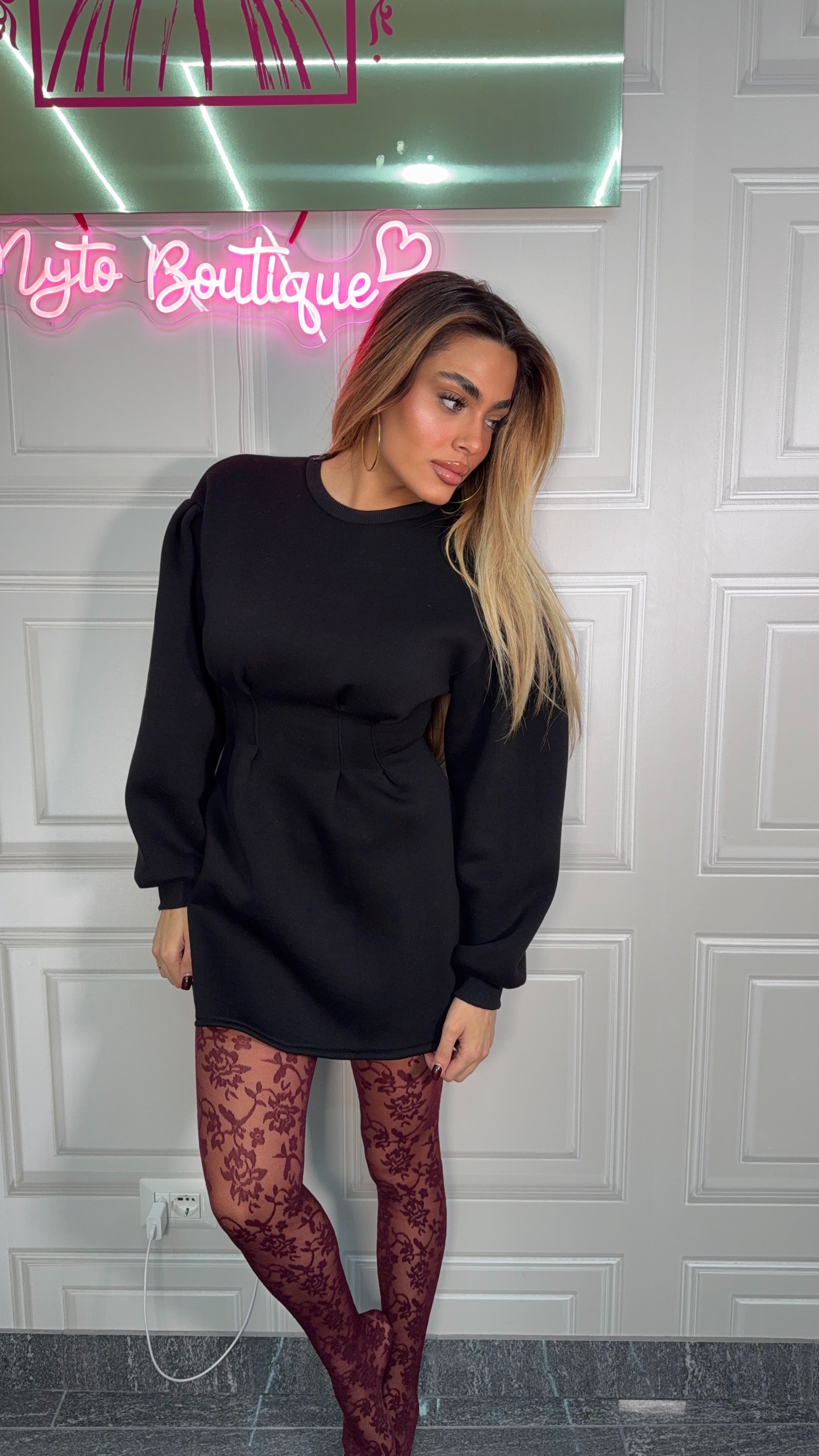 Calze in pizzo burgundy