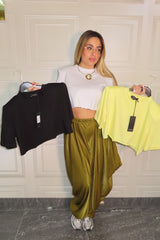 T shirt spallina JustWest crop