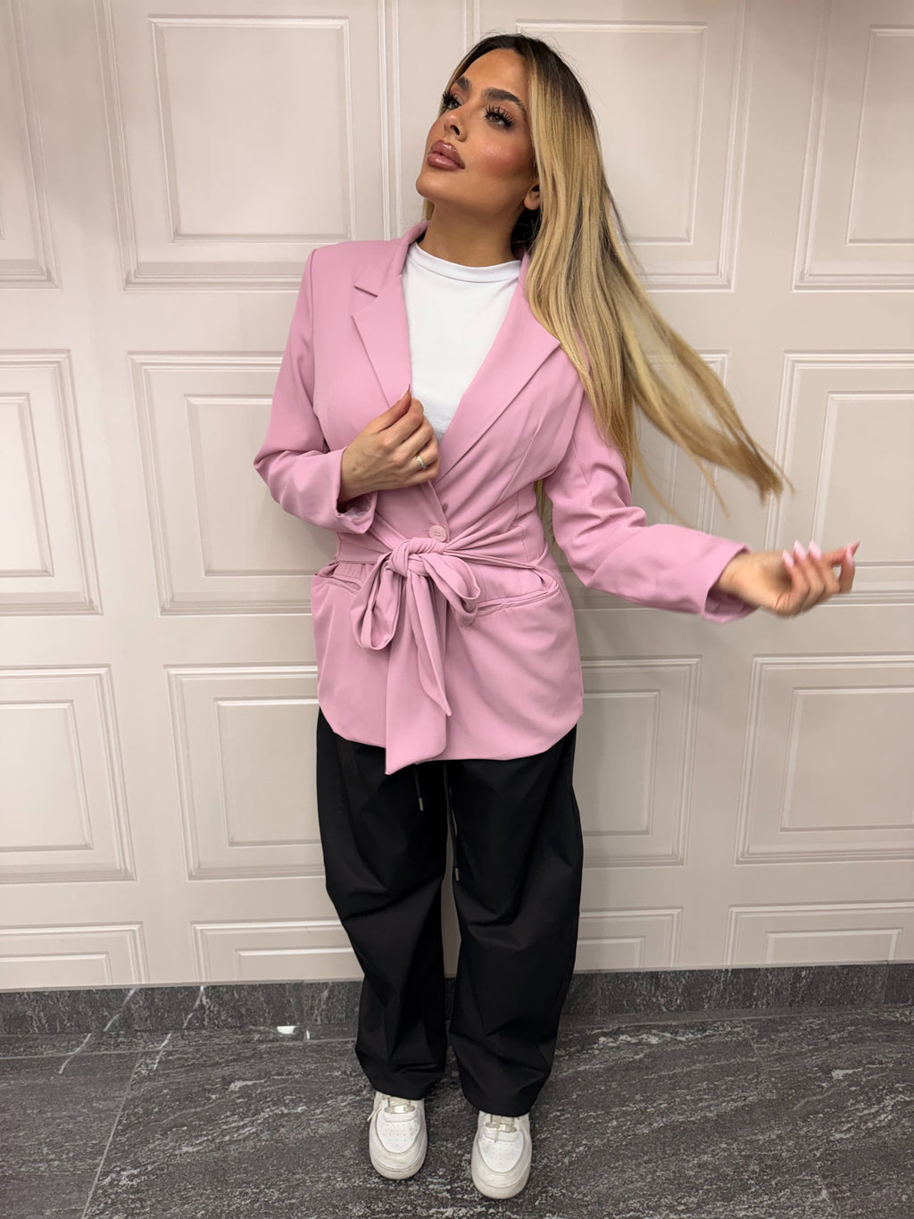 Giacca lunga con fiocco Aisha