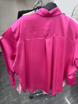 Camicia over satin JustWest con spallina imbottita