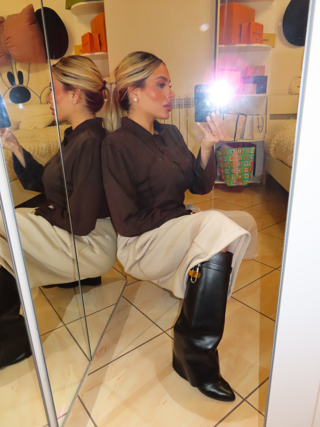 Pantalone Bermuda in tuta felpato JustWest