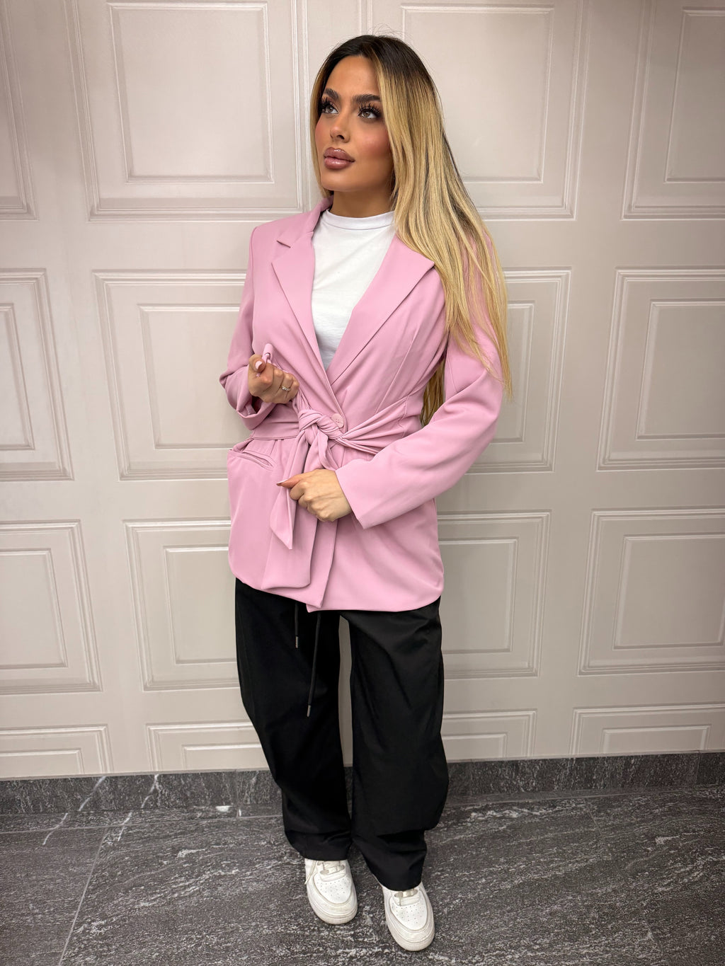 Giacca lunga con fiocco Aisha