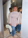 Trench midi con chiusura trasversale