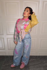 Jeans over Brooklyn con brillantini