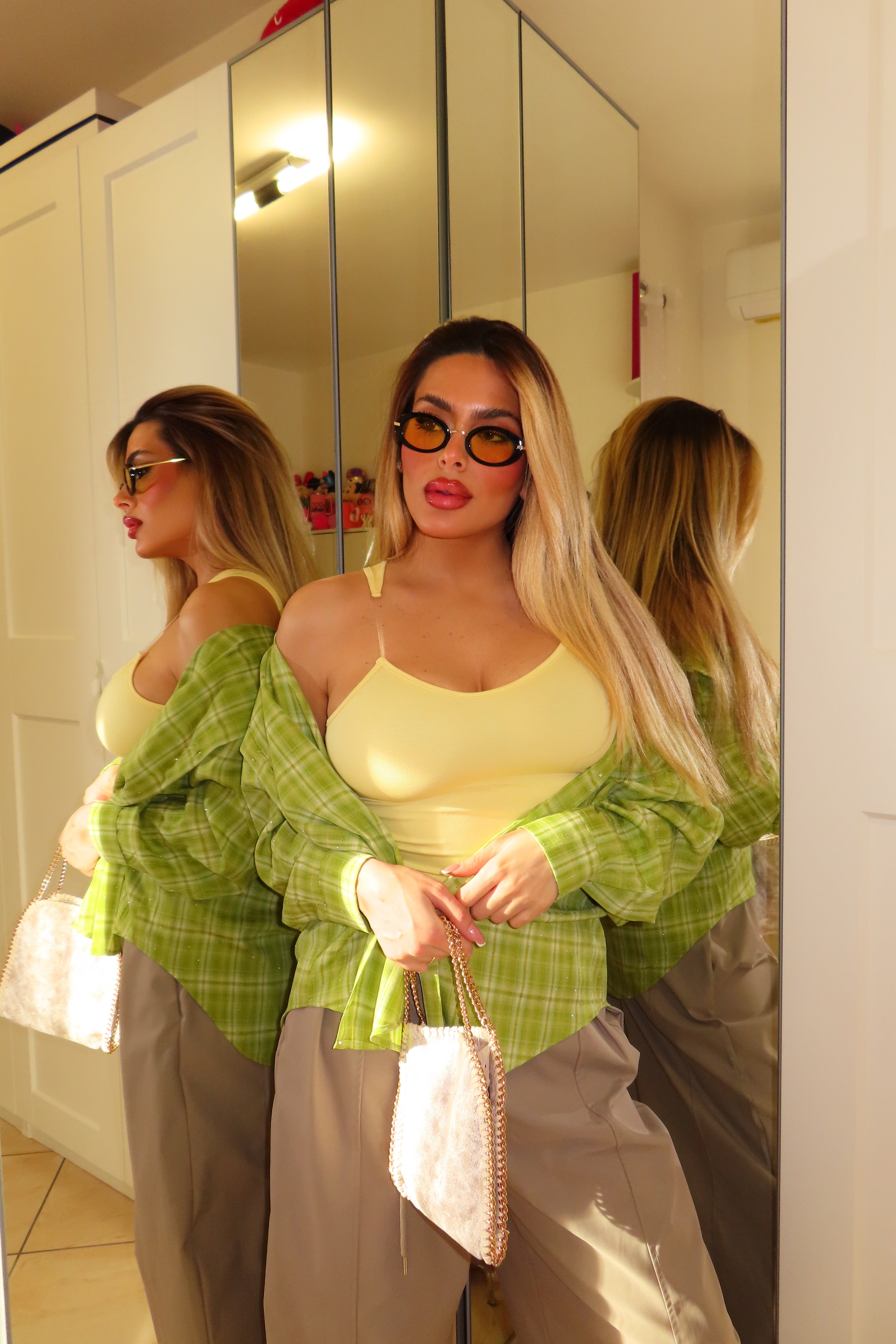 Camicia prato inglese con brillantini