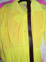 Dress velato con pantaloncini e cintura bottons