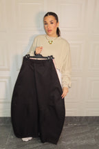 Pantalone ballon JustWest con abbottonatura trasversale crockie