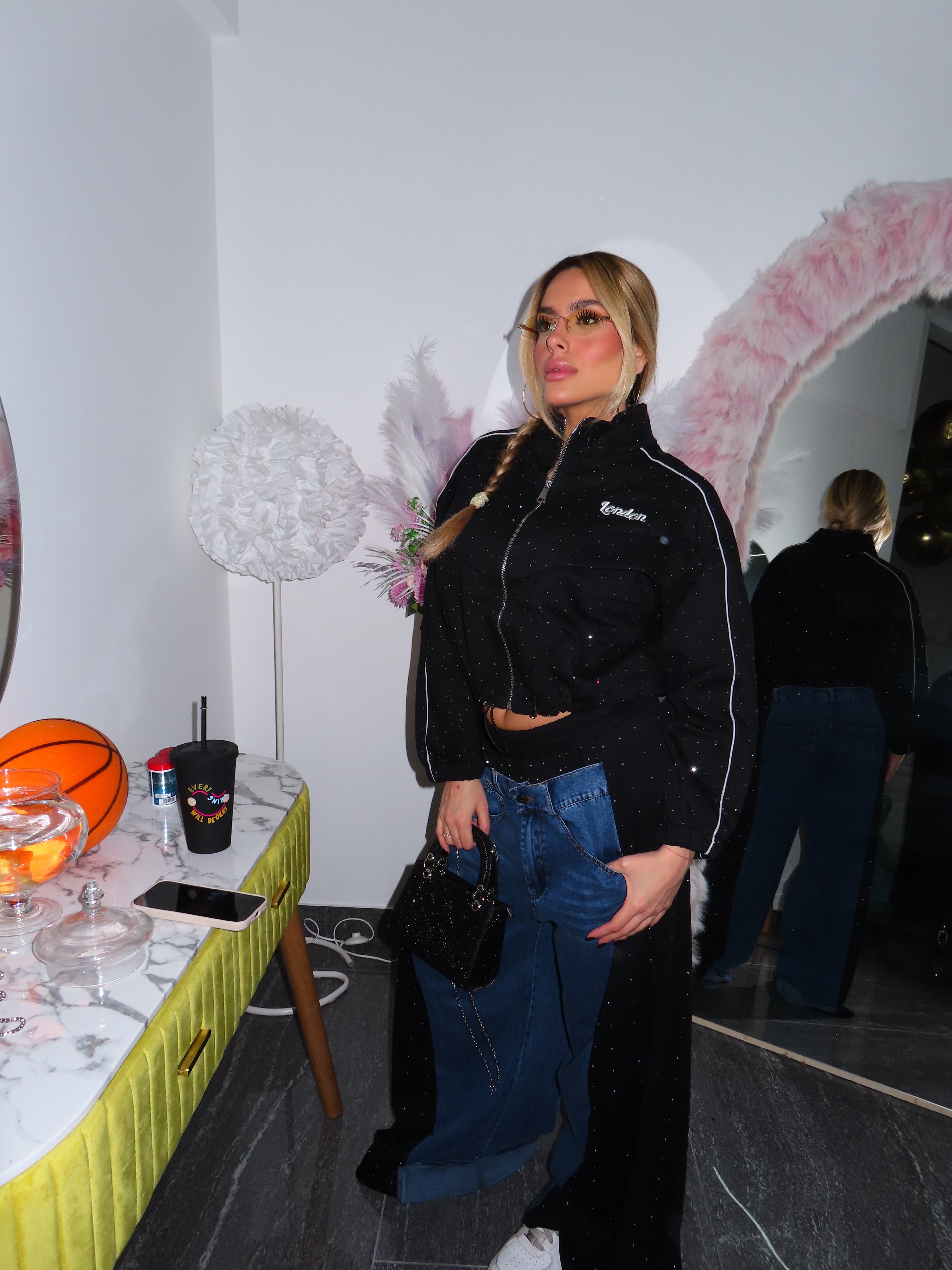 Felpa London con brillantini