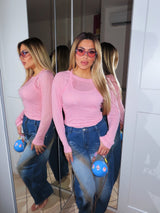 Maglia semi trasparente con canotta Dipsy