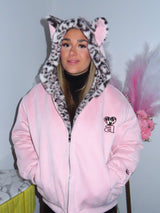 Felpa con pelliccia all interno I love cat