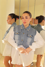 Camicia con gilet in jeans Charlotte