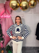 Maglione a righe candy