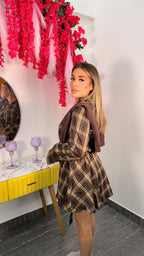 Vestito scacchi con glitter