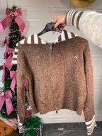 Maglione con zip AR
