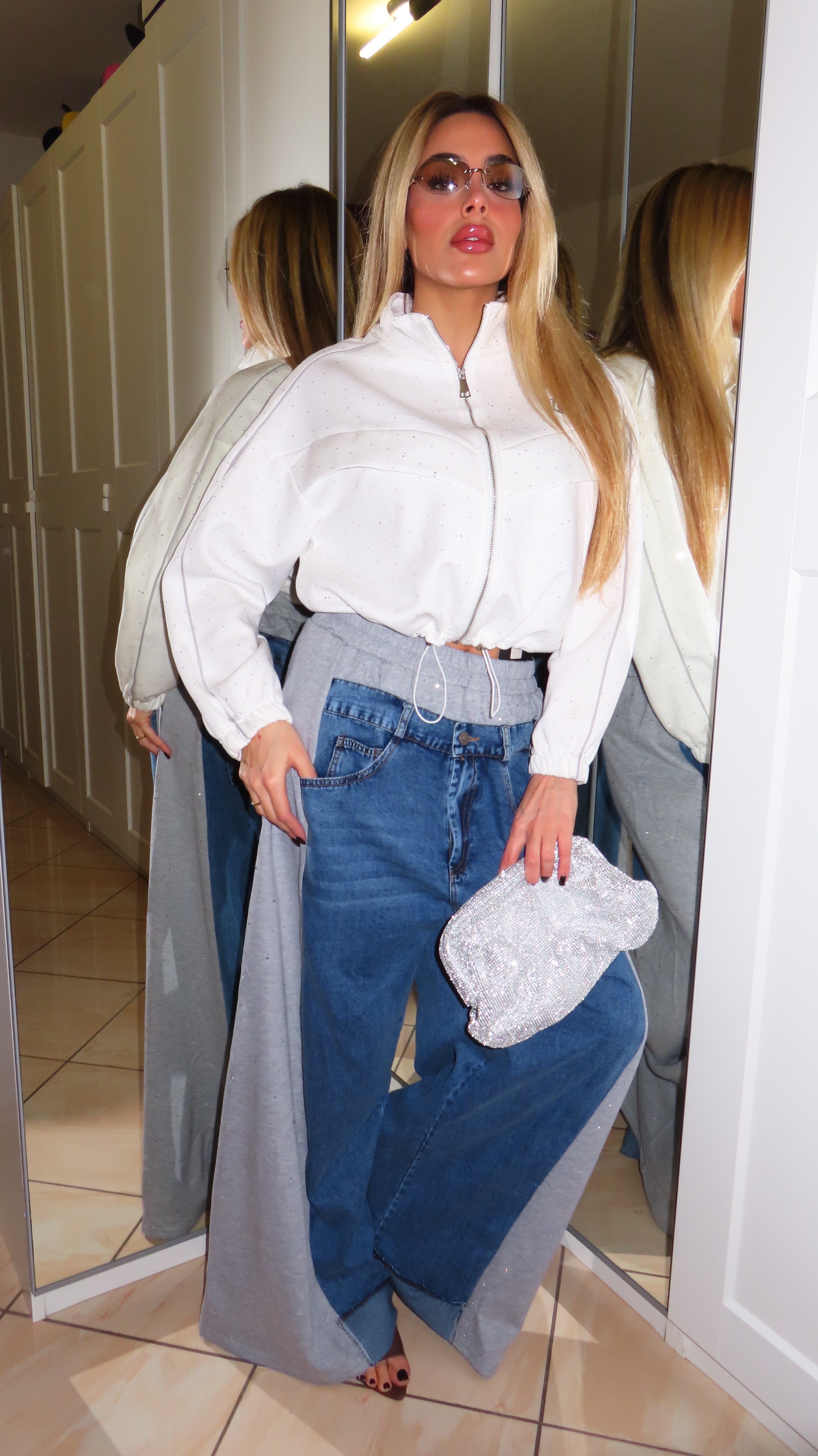 Felpa London con brillantini