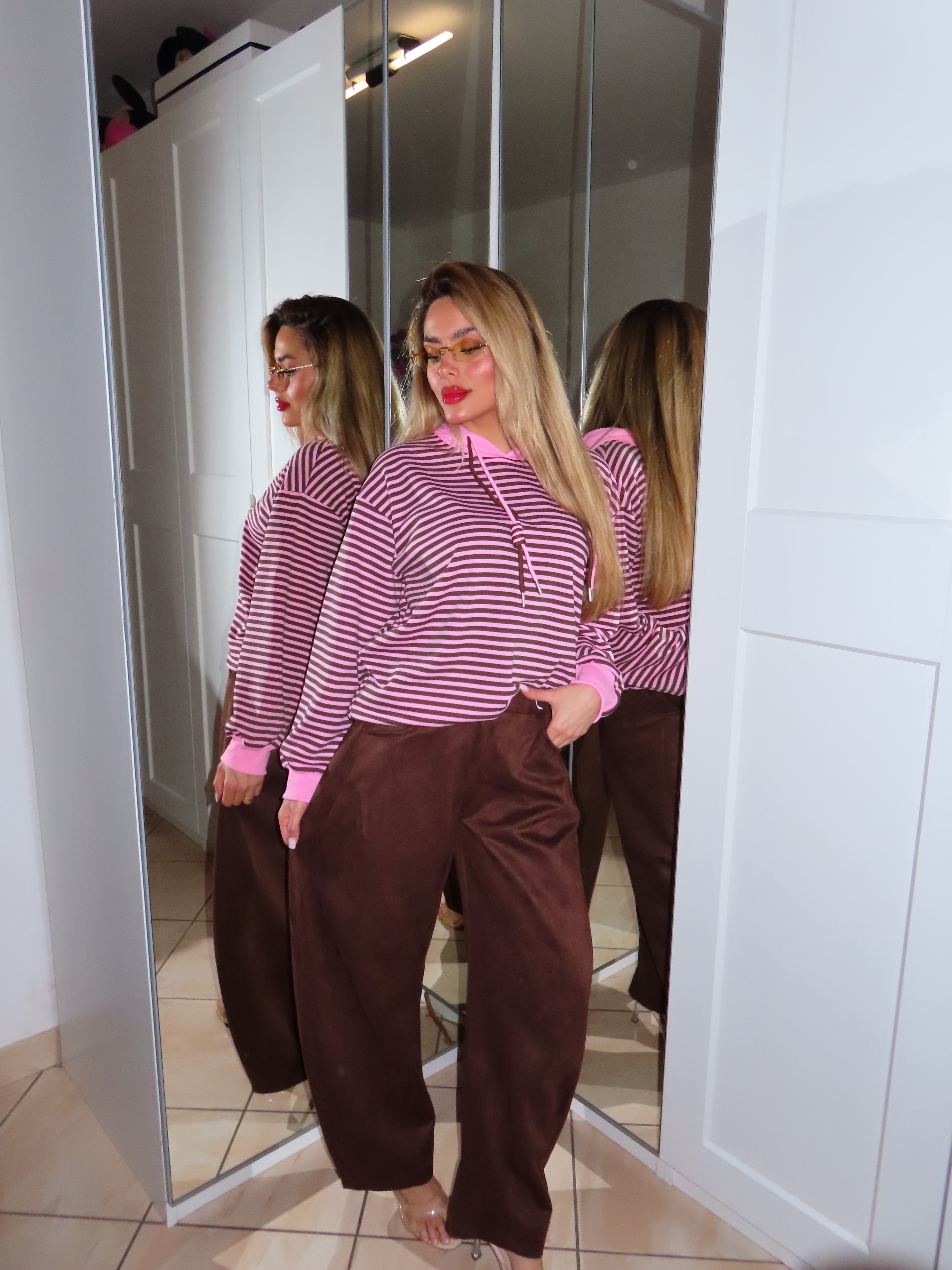 Pantalone ballon Alcantara con molla sul retro in vita
