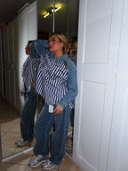 Camicia di jeans a righe