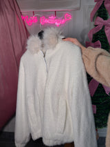 Giubbino con cappuccio in pelliccia