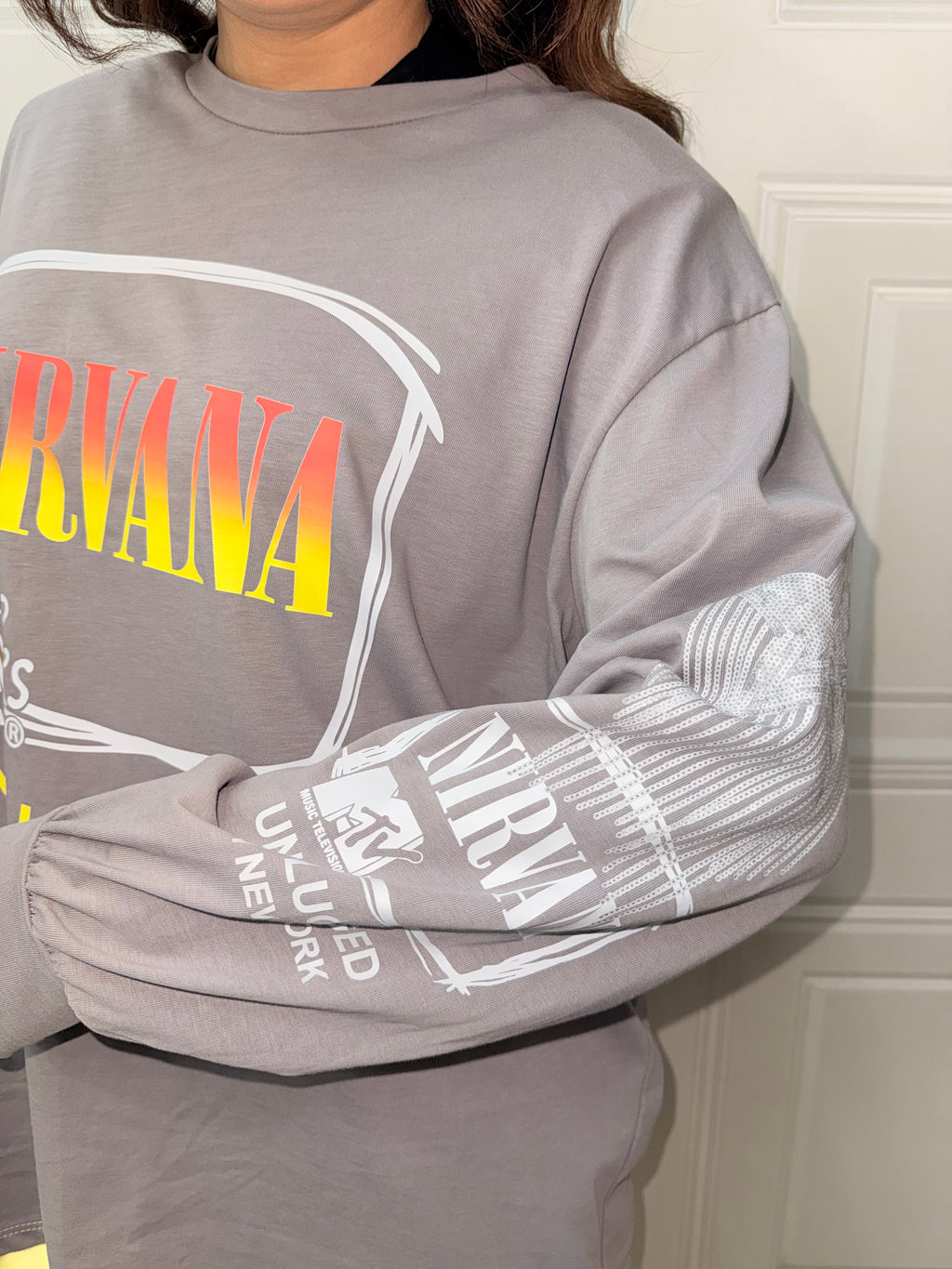 Maglia longsleeve Nirvana e heart