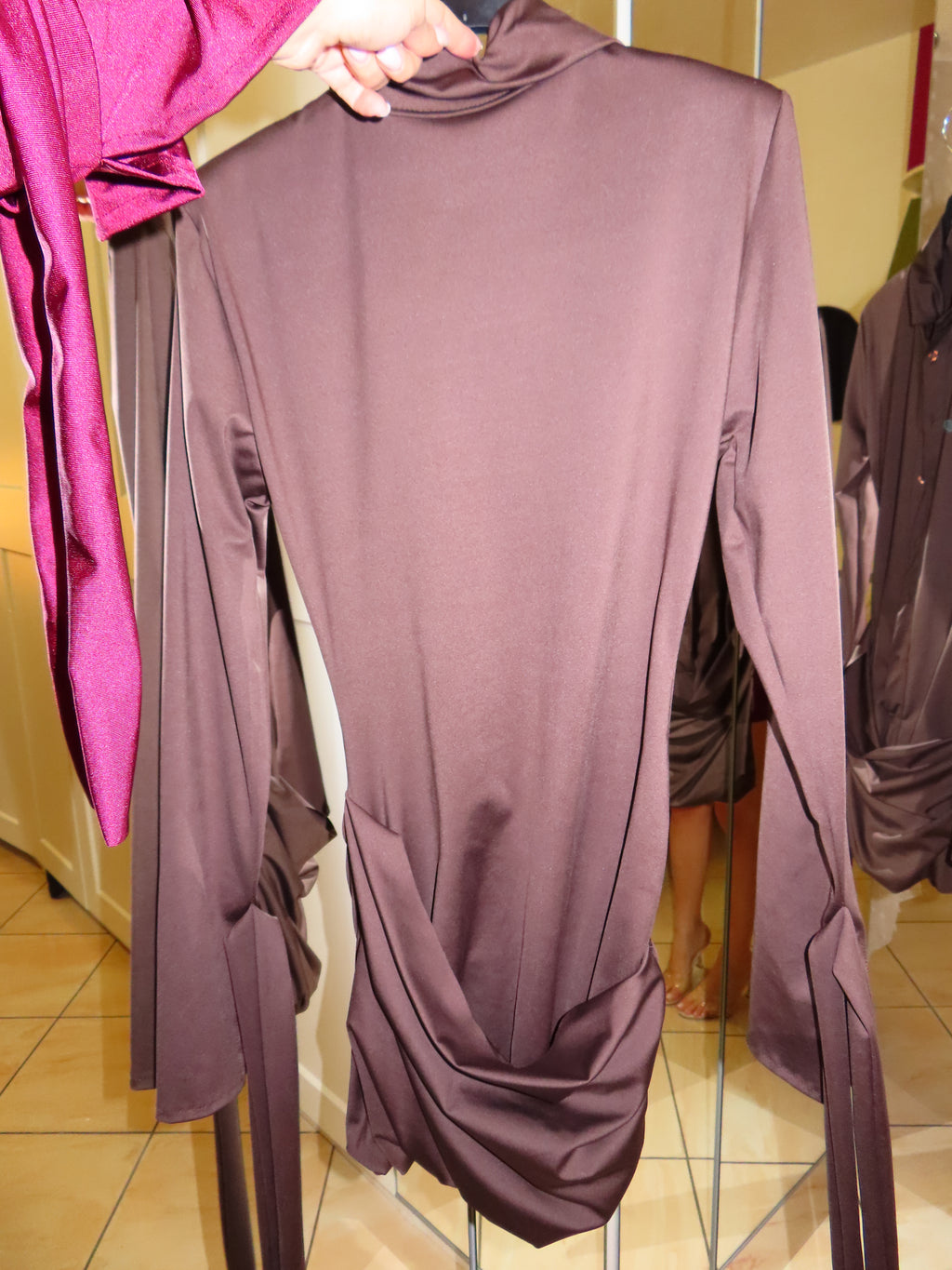 Dress in Lycra con bottoni