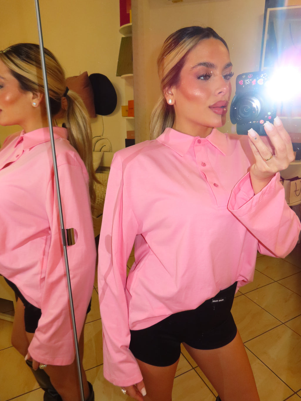 Maglia con bottoncino e spallina JustWest