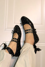 Scarpe ballerine Paris con stringhe e lacci